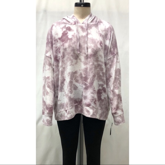 NWT 2LIV Wine Purple Tie Dye Hoodie - Picture 2 of 14